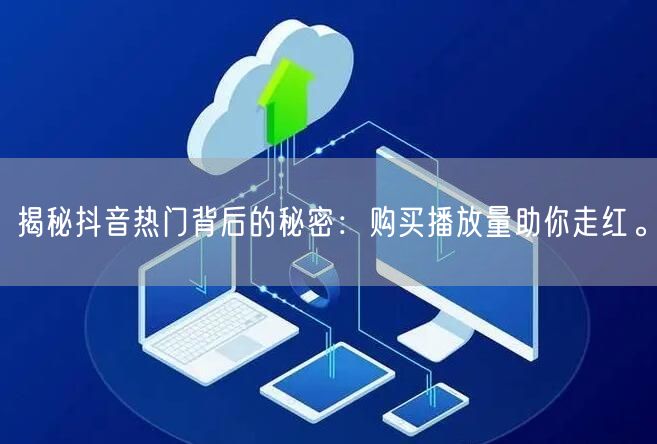 揭秘抖音热门背后的秘密：购买播放量助你走红。