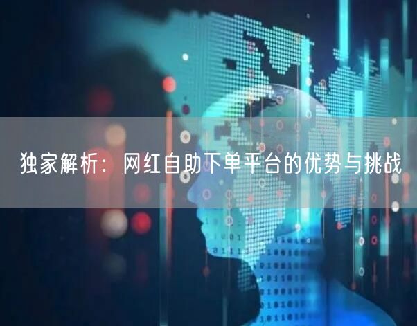 独家解析：网红自助下单平台的优势与挑战