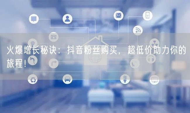 火爆增长秘诀：抖音粉丝购买，超低价助力你的旅程！