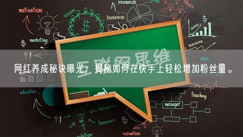 网红养成秘诀曝光：揭秘如何在快手上轻松增加粉丝量。