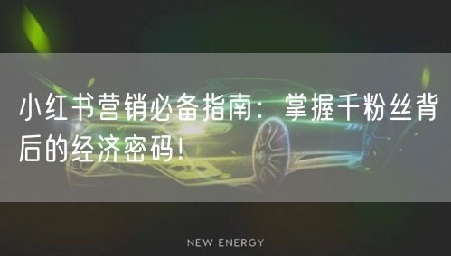 小红书营销必备指南：掌握千粉丝背后的经济密码！