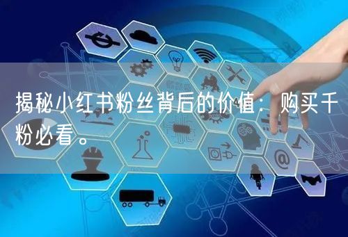 揭秘小红书粉丝背后的价值：购买千粉必看。