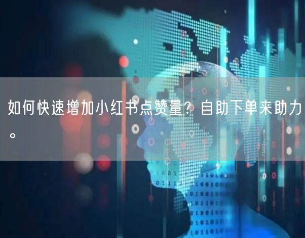 如何快速增加小红书点赞量？自助下单来助力。