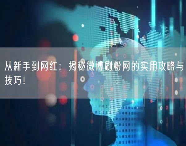 从新手到网红：揭秘微博刷粉网的实用攻略与技巧！