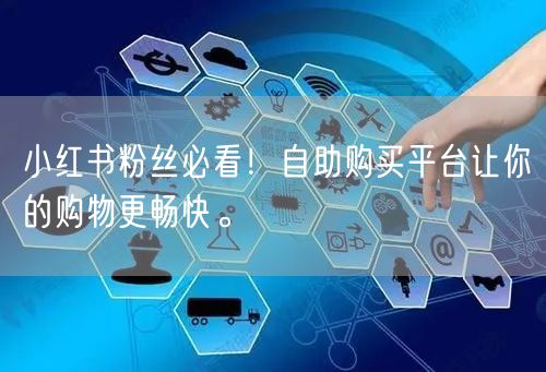 小红书粉丝必看！自助购买平台让你的购物更畅快。