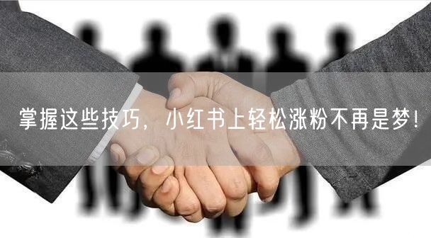 掌握这些技巧，小红书上轻松涨粉不再是梦！