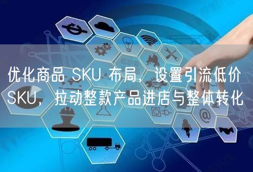 优化商品 SKU 布局，设置引流低价 SKU，拉动整款产品进店与整体转化
