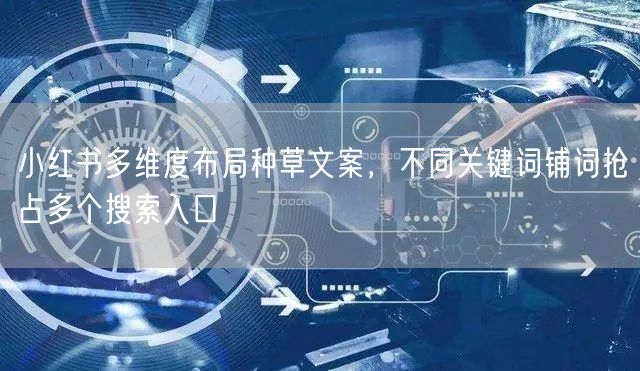 小红书多维度布局种草文案，不同关键词铺词抢占多个搜索入口