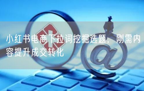 小红书电商下拉词挖掘选题，刚需内容提升成交转化