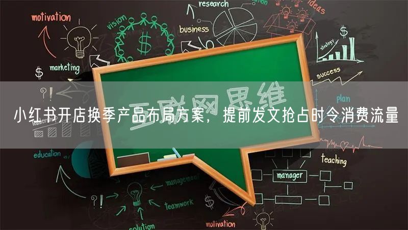 小红书开店换季产品布局方案，提前发文抢占时令消费流量