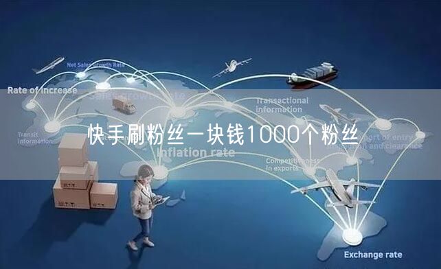 快手刷粉丝一块钱1000个粉丝
