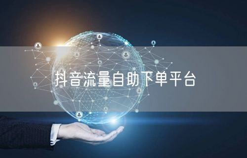 抖音流量自助下单平台