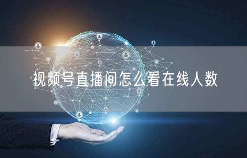 视频号直播间怎么看在线人数