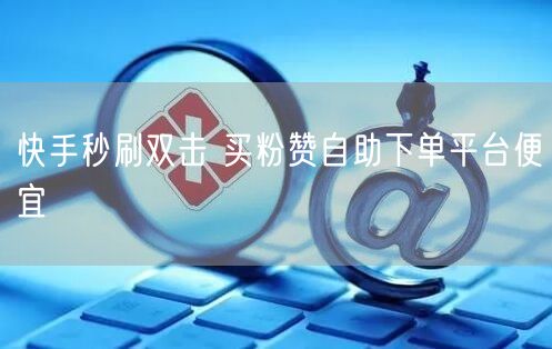 快手秒刷双击 买粉赞自助下单平台便宜